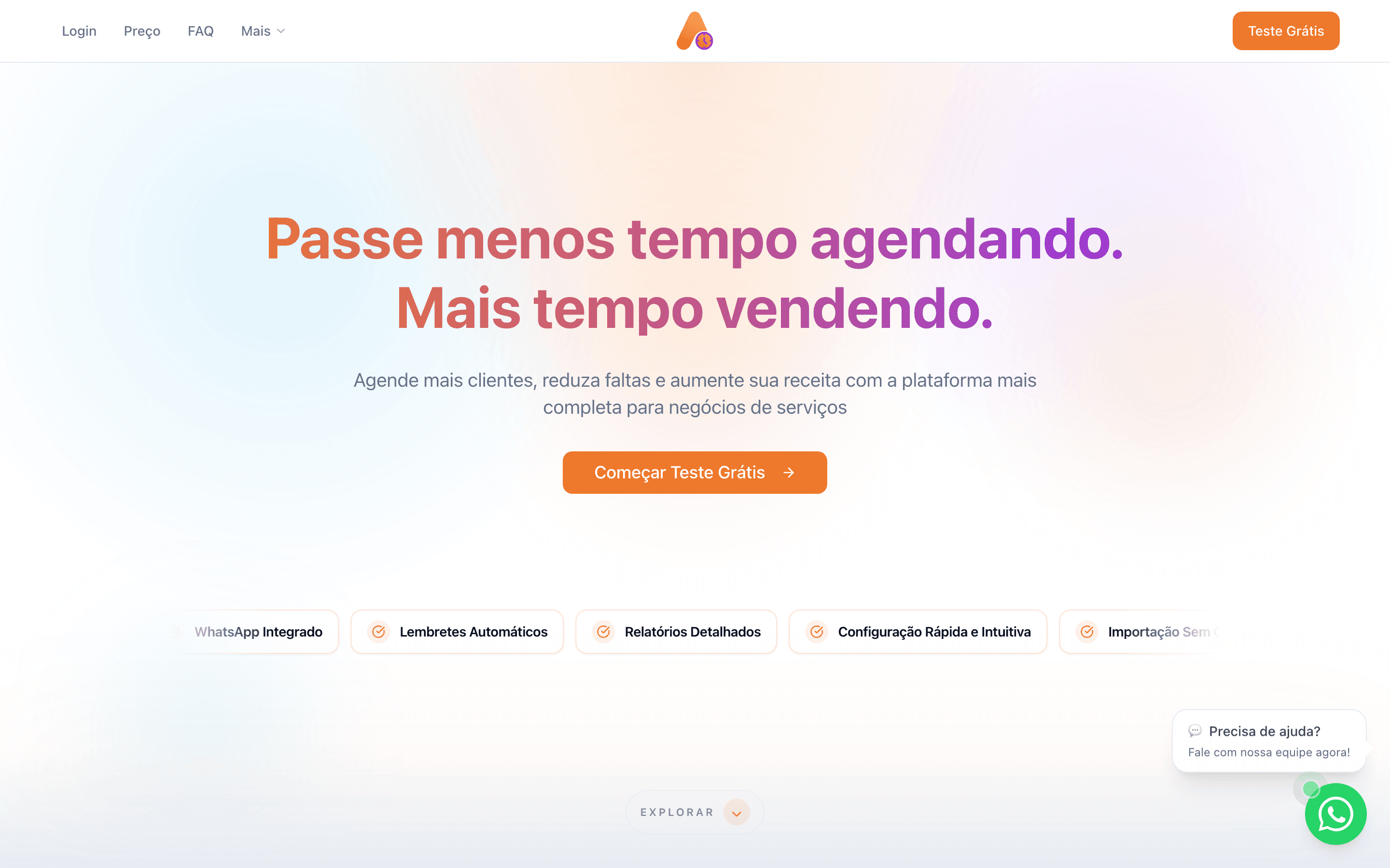 Print do site — Agenda Clube